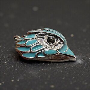 Kurt Geiger London Enamel Eagle Pendant Necklace Blue And Silver NWT